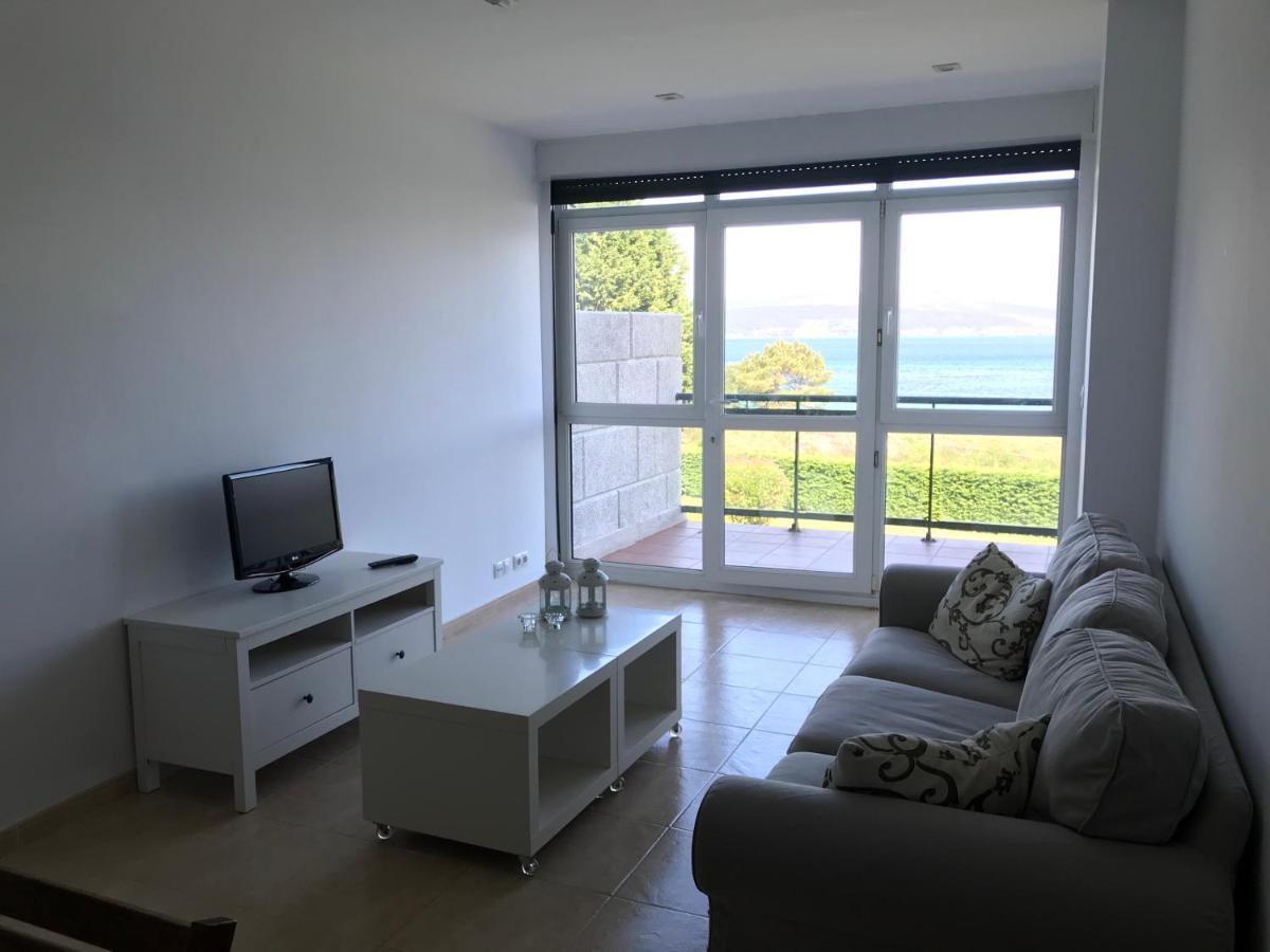 Apartamento Con Terraza Primera Linea De Playa Finisterre Eksteriør bilde